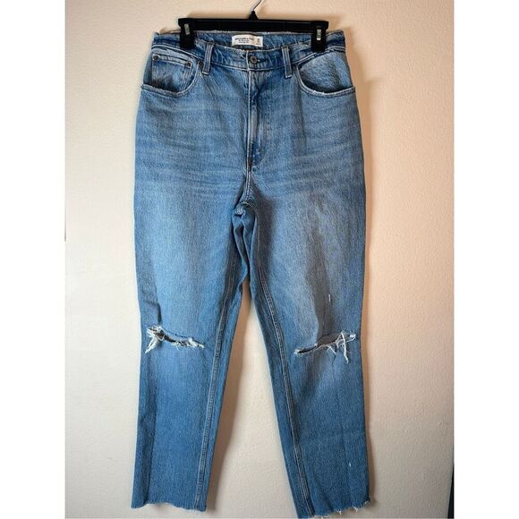 Abercrombie & Fitch Curve Love The '90s Straight Ultra High Rise 30/10  Long - Picture 1 of 6